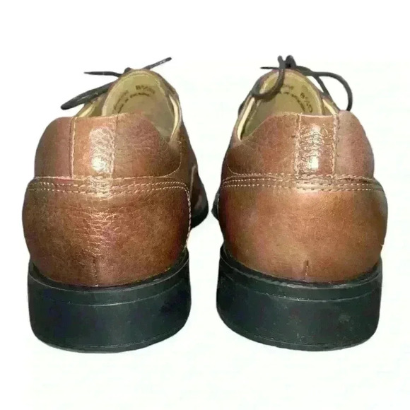 LIKE NEW BELVEDERE Bay Bridge Men's Soft Brown Pebble Leather Shoes Size 8.5D - Picture 5 of 13